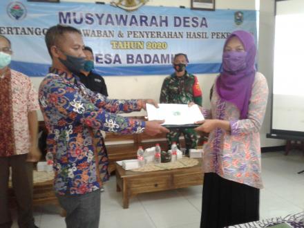 MUSYAWARAH PERTANGGUNGJAWABAN & PENYERAHAN PEKERJAAN TAHUN 2020